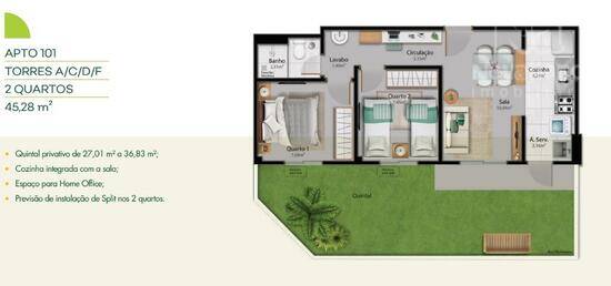 *Vista de Vila Velha Condomínio Clube, apartamentos com 2 quartos, 52 a 111 m², Vila Velha - ES