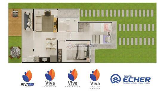 Condomínio Viva Parque, casas com 2 quartos, 53 m², Cuiabá - MT