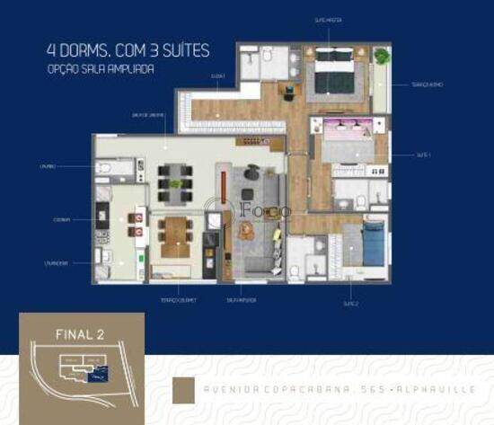 Único Alphaville Residencial, apartamentos com 3 a 4 quartos, 97 a 121 m², Barueri - SP