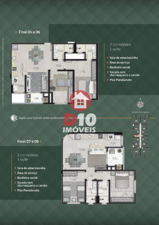 Parque Cataluna, com 2 a 3 quartos, 110 m², Criciúma - SC