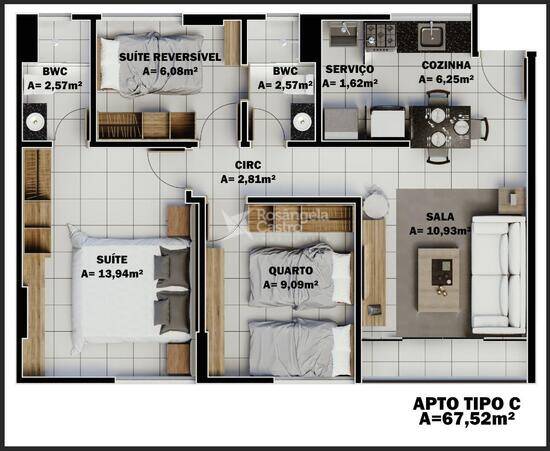 North Mix, com 3 quartos, 55 a 102 m², Teresina - PI