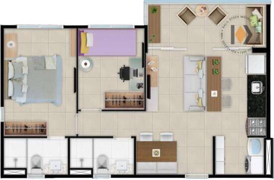 Be.Live Residence, apartamentos com 1 a 2 quartos, 55 a 72 m², Fortaleza - CE