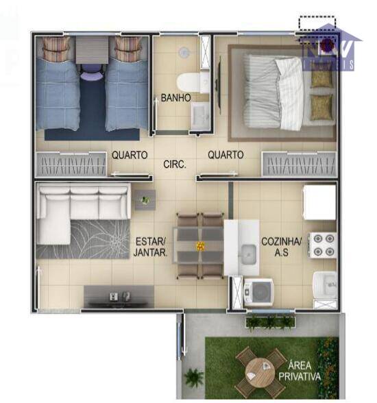 Parque Saint Christopher-Mrv, apartamentos com 2 quartos, 39 m², Cotia - SP