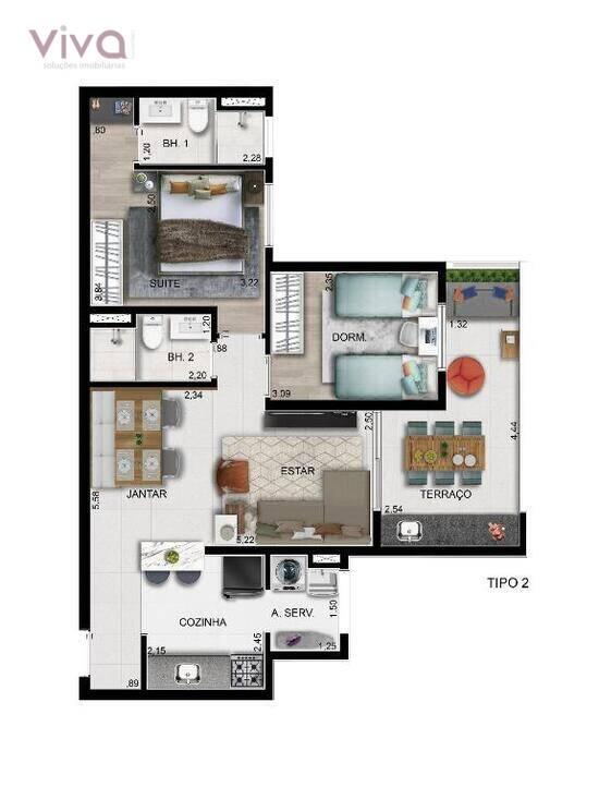 Nexus Gopouva, apartamentos com 2 quartos, 65 a 67 m², Guarulhos - SP
