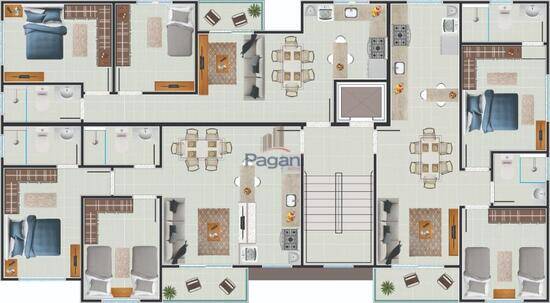 Residencial Isabela, apartamentos com 2 quartos, 55 m², Palhoça - SC