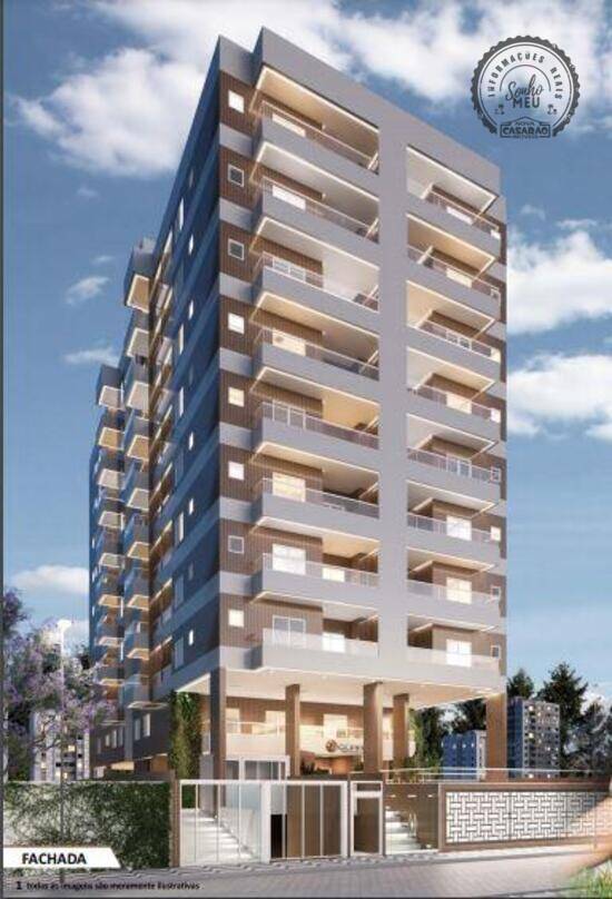 Apartamento de 72 m² Vila Guilhermina - Praia Grande, à venda por R$ 484.154,42