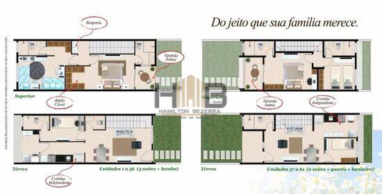 Villaggio Harmony Residences, casas com 3 quartos, 77 a 86 m², Eusébio - CE