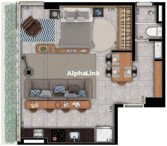 Fiori Alphaville, apartamentos com 1 quarto, 40 a 47 m², Barueri - SP