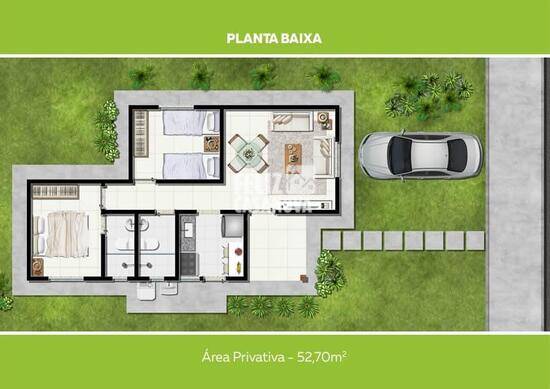 Residencial Vivendas Camaçari, casas com 2 a 3 quartos, 53 m², Camaçari - BA