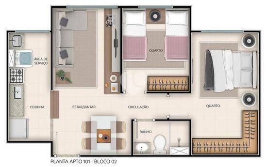  Residencial Torres do Méier, apartamentos com 2 quartos, 46 m², Rio de Janeiro - RJ