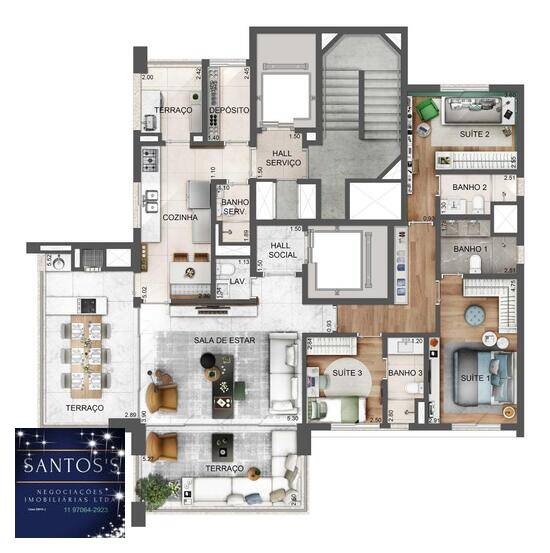 Epic Vila Olímpia, apartamentos com 2 a 3 quartos, 152 m², São Paulo - SP
