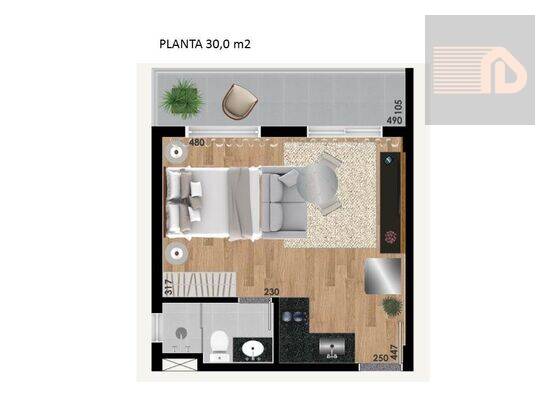 Bf 2211, apartamentos com 1 quarto, 28 m², Curitiba - PR