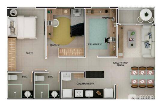 Jazz 135, apartamentos com 1 a 2 quartos, 44 a 62 m², João Pessoa - PB