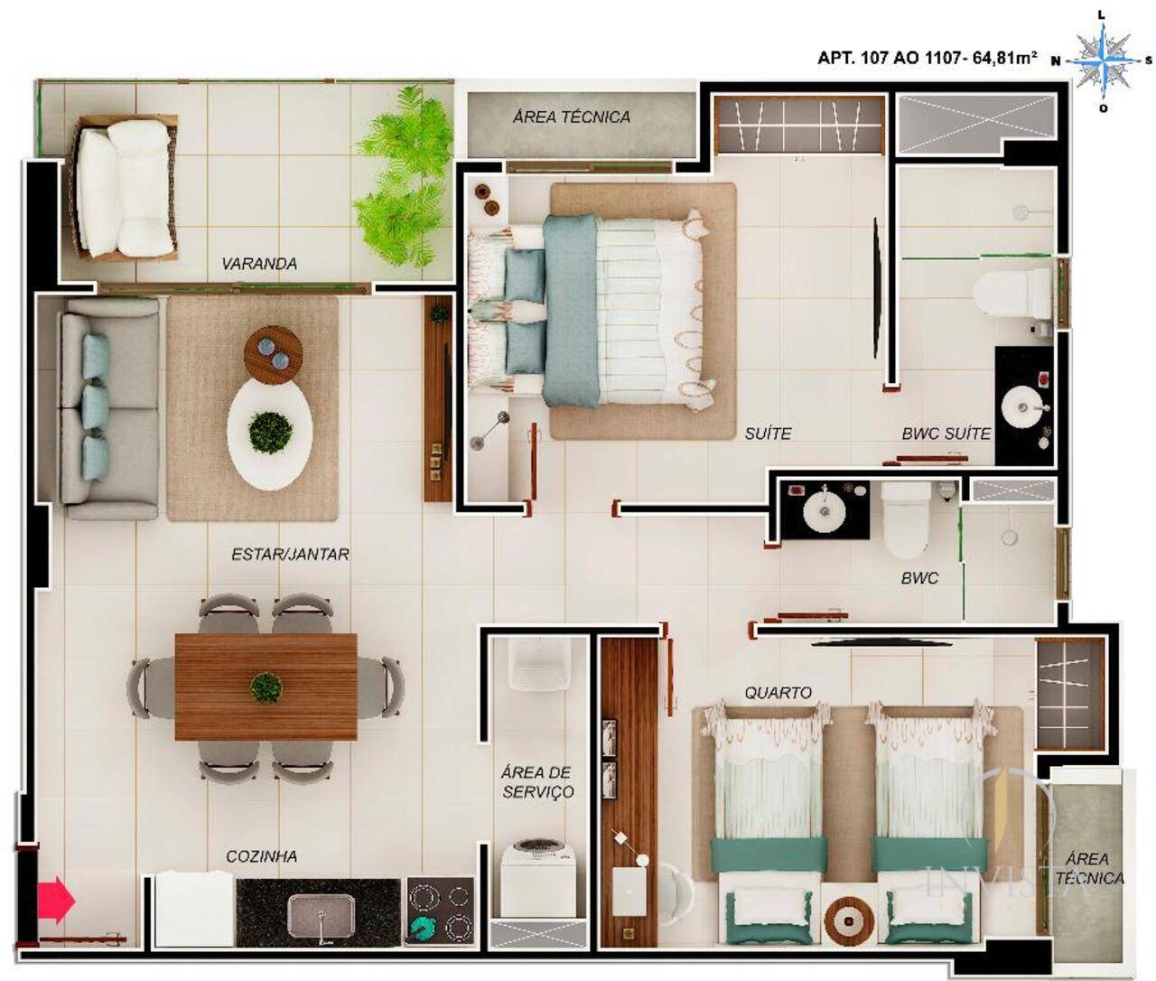 Apartamento Cabo Branco, João Pessoa - PB