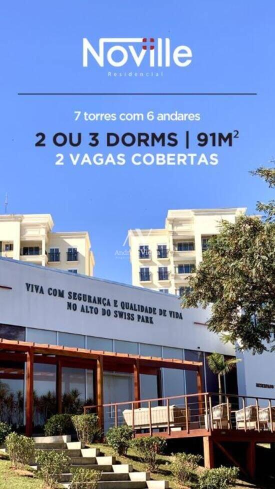 Noville Swiss Park, com 2 a 3 quartos, 91 a 109 m², Campinas - SP