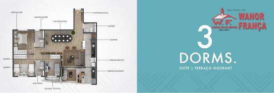 Edifício Cenário Aparecida, apartamentos com 2 a 3 quartos, 72 a 109 m², Aparecida - SP