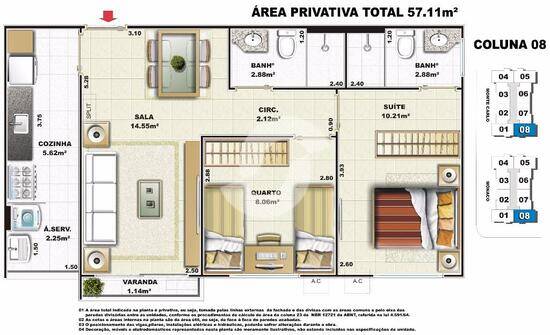 Chambord Grimaldi, com 2 quartos, 57 a 130 m², Niterói - RJ