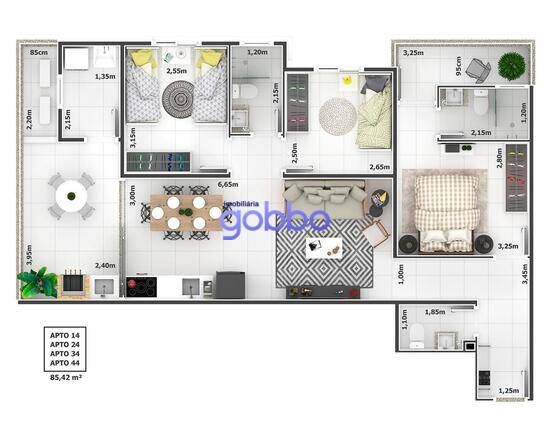Condomínio Porto Damy, apartamentos com 2 quartos, 84 m², Ubatuba - SP