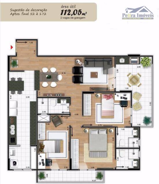 Barra Grande, apartamentos com 2 a 3 quartos, 86 a 112 m², Praia Grande - SP