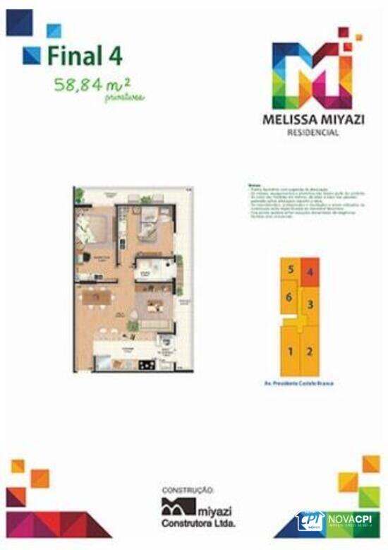 Residencial Melissa Miyazi, apartamentos com 1 a 3 quartos, 63 a 128 m², Praia Grande - SP