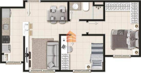 Paseo Città, apartamentos com 2 quartos, 46 a 47 m², Gravataí - RS