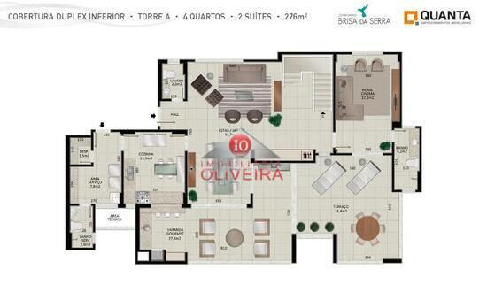 Brisas Condomínio Resort, com 4 quartos, 174 a 341 m², Uberaba - MG