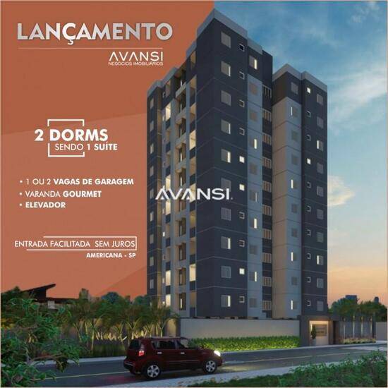 Galena, apartamentos com 2 quartos, 56 m², Americana - SP