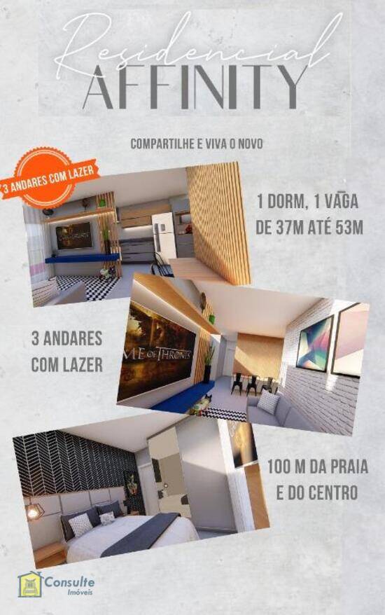 Residencial Affinity, com 1 a 3 quartos, 38 a 101 m², Praia Grande - SP