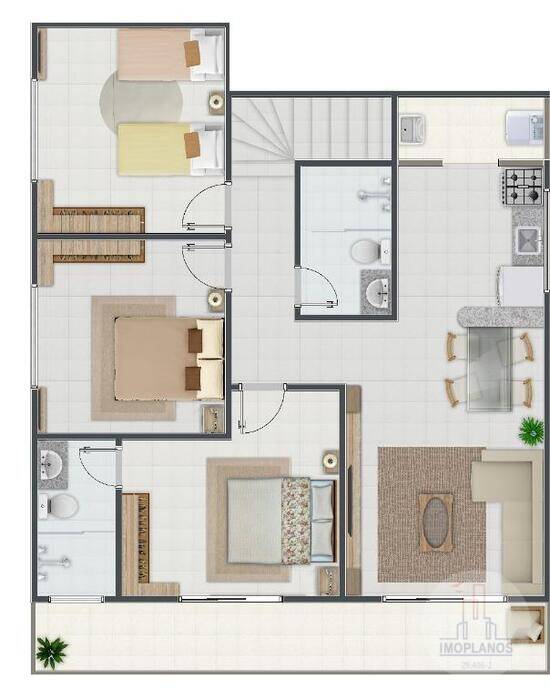 Condomínio Residencial Villaggio Di Mare, casas com 2 a 3 quartos, 44 a 70 m², Praia Grande - SP