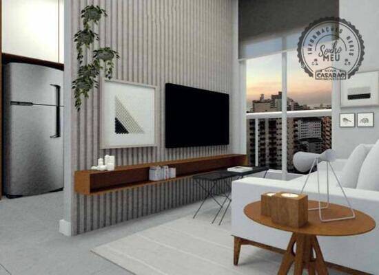 Apartamento de 44 m² Boqueirão - Praia Grande, à venda por R$ 300.837,80