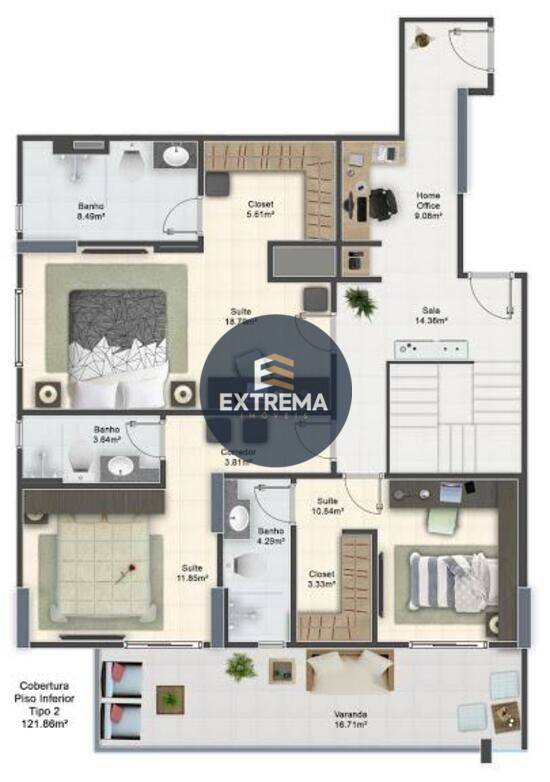 Funchal Residence, apartamentos com 2 a 3 quartos, 70 a 126 m², Praia Grande - SP