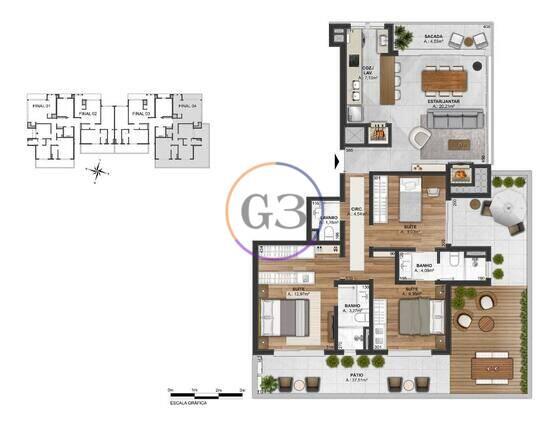 Plaza Mayor, apartamentos com 2 a 3 quartos, 90 a 100 m², Pelotas - RS