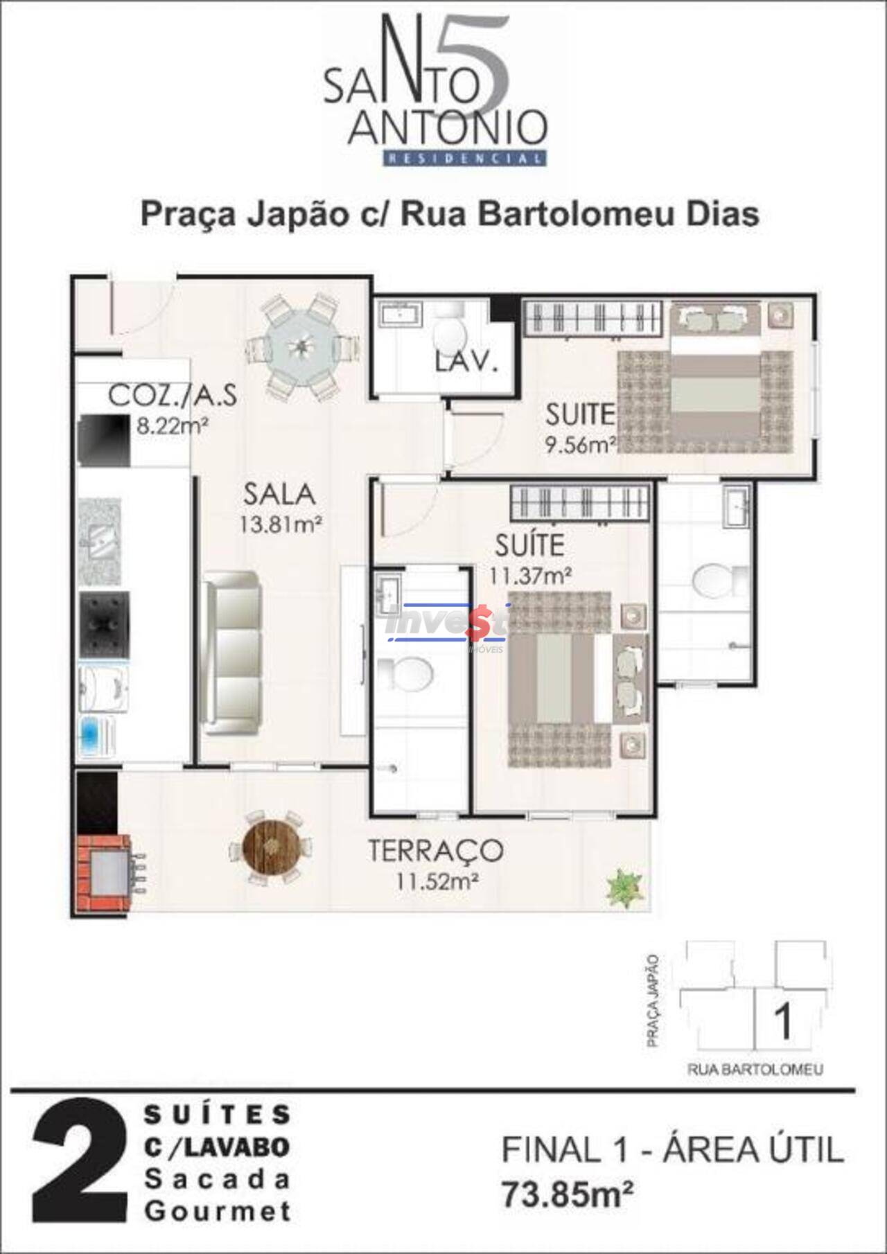 Apartamento Aviação, Praia Grande - SP