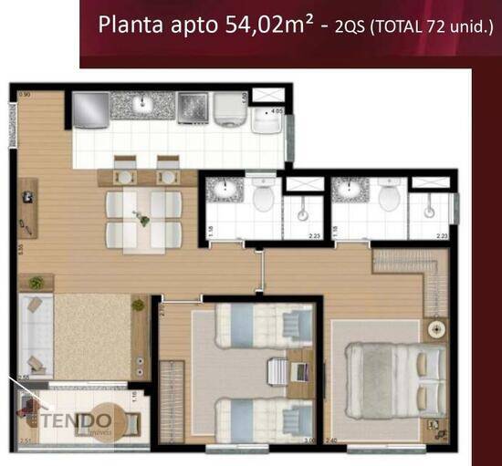 Encontro Imigrantes, apartamentos com 2 a 3 quartos, 5 a 68 m², Diadema - SP