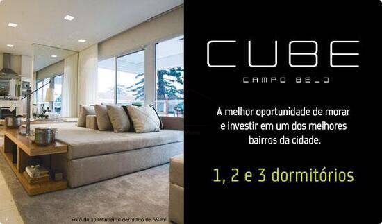 Cube Campo Belo, apartamentos com 1 a 3 quartos, 42 a 89 m², São Paulo - SP