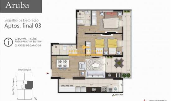 Aruba, apartamentos com 2 a 3 quartos, 80 a 154 m², Praia Grande - SP