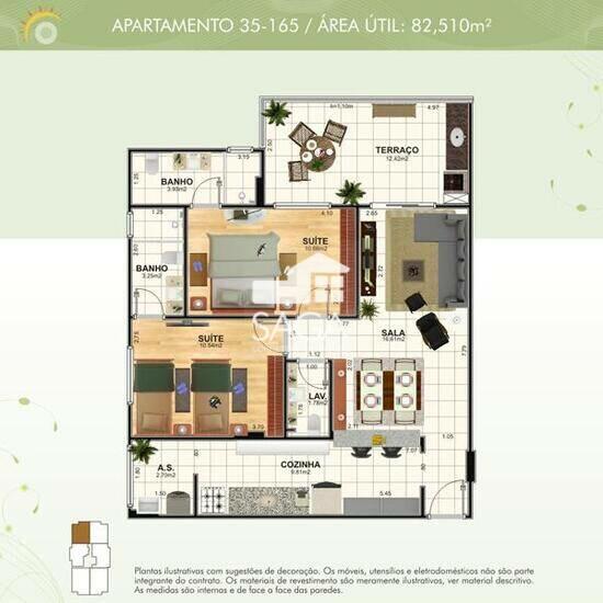 Las Islas, apartamentos com 2 a 3 quartos, 74 a 101 m², Praia Grande - SP