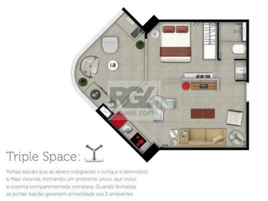 Estanconfor, apartamentos com 2 quartos, 64 m², Santos - SP