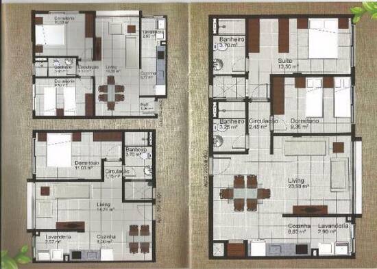 Residencial Gaucho, apartamentos com 1 a 2 quartos, 51 a 77 m², Estância Velha - RS
