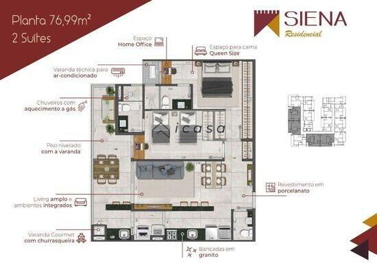 Siena Residencial, apartamentos com 2 quartos, 76 m², Ubatuba - SP