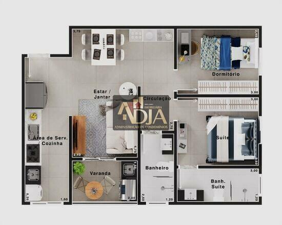 Residencial Alvorada, apartamentos com 2 a 3 quartos, 57 a 68 m², Mauá - SP