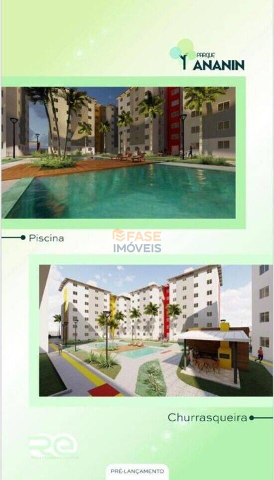 Parque Ananin, apartamentos com 2 quartos, 42 m², Ananindeua - PA