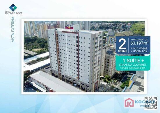 Apartamento de 63 m² Jardim Satélite - São José dos Campos, à venda por R$ 546.600