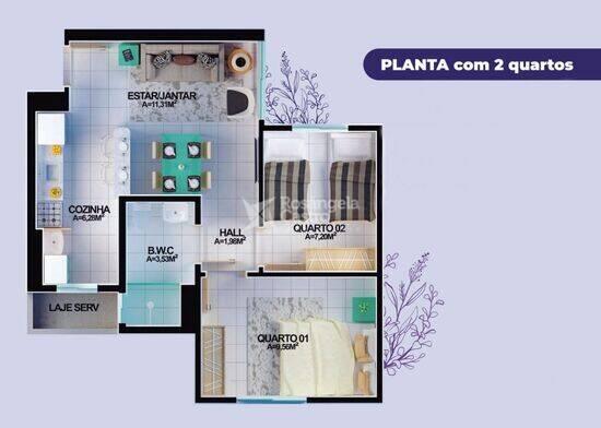 Solar dos Ipês Residencial, apartamentos com 2 a 3 quartos, 48 a 61 m², Teresina - PI