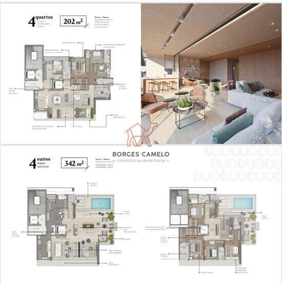 Duo, apartamentos com 4 quartos, 232 m², Nova Lima - MG