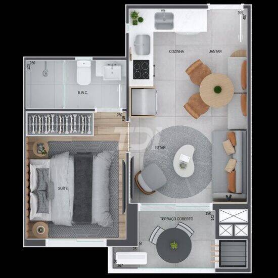 Porto 245, apartamentos com 1 a 3 quartos, 33 a 78 m², Curitiba - PR