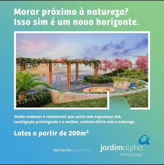 Jardim Alpha Ponta Grossa, terrenos, 200 m², Ponta Grossa - PR