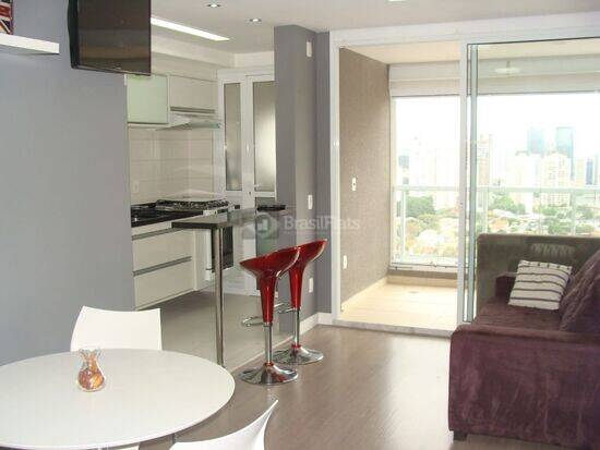 Flat de 44 m² Brooklin Paulista - São Paulo, aluguel por R$ 4.000/mês