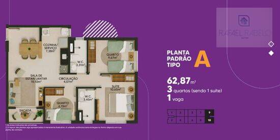MLar Jacarey, apartamentos com 2 a 3 quartos, 51 a 63 m², Fortaleza - CE