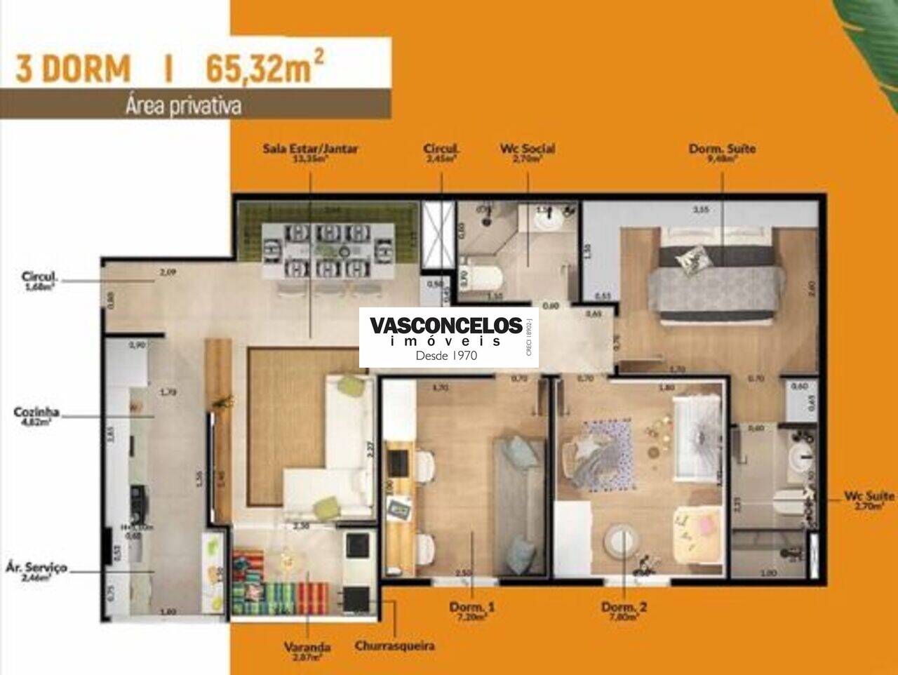 Apartamento Parque Residencial Flamboyant, São José dos Campos - SP